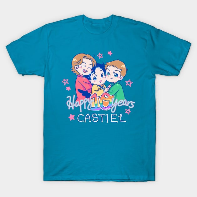 10 Years of Castiel T-Shirt by kamicom